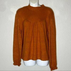 Lauren Conrad NWT Orange Tunic Sweater SIZE: LARGE